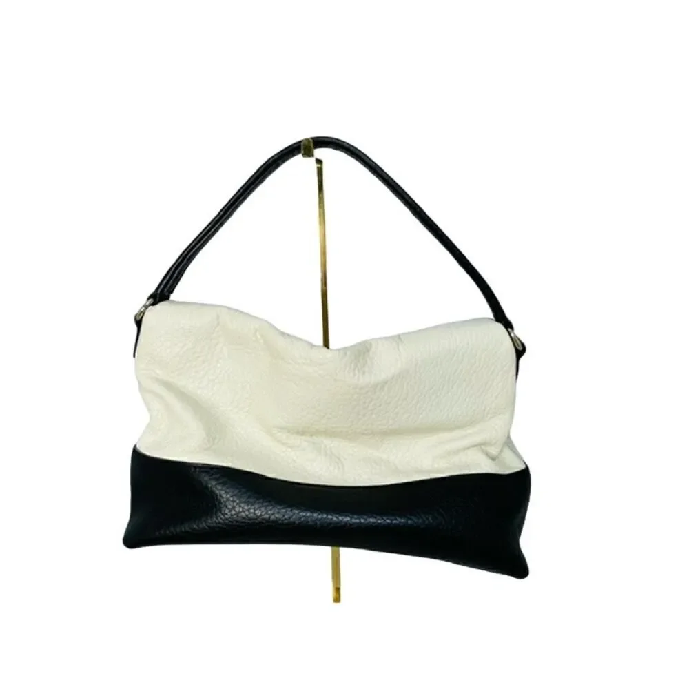 Kate Spade NY Southport Avenue Colorblock Leather Crossbody Purse Black Ivory